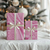 Pasifika Women's Day - Samoa Siapo Malu Tattoo Inspired Wrapping Paper Pink LT7 - Polynesian Pride