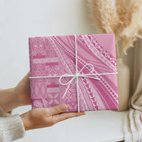 Pasifika Women's Day - Samoa Siapo Malu Tattoo Inspired Wrapping Paper Pink LT7 - Polynesian Pride