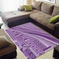 Pasifika Women's Day - Samoa Siapo Malu Tattoo Inspired Area Rug Lavender LT7 - Polynesian Pride