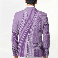 Pasifika Women's Day - Samoa Siapo Malu Tattoo Inspired Blazer Lavender LT7 - Polynesian Pride