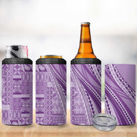 Pasifika Women's Day - Samoa Siapo Malu Tattoo Inspired 4 in 1 Can Cooler Tumbler Lavender LT7 - Polynesian Pride