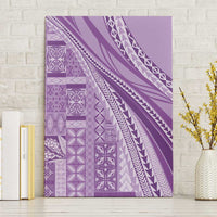 Pasifika Women's Day - Samoa Siapo Malu Tattoo Inspired Canvas Wall Art Lavender LT7 Without Frame Lavender - Polynesian Pride