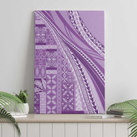 Pasifika Women's Day - Samoa Siapo Malu Tattoo Inspired Canvas Wall Art Lavender LT7 - Polynesian Pride