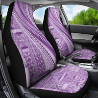 Pasifika Women's Day - Samoa Siapo Malu Tattoo Inspired Car Seat Cover Lavender LT7 - Polynesian Pride