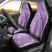 Pasifika Women's Day - Samoa Siapo Malu Tattoo Inspired Car Seat Cover Lavender LT7 - Polynesian Pride