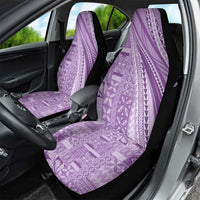 Pasifika Women's Day - Samoa Siapo Malu Tattoo Inspired Car Seat Cover Lavender LT7 - Polynesian Pride