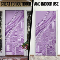 Pasifika Women's Day - Samoa Siapo Malu Tattoo Inspired Door Cover Lavender LT7 - Polynesian Pride