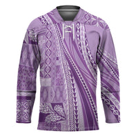 Pasifika Women's Day - Samoa Siapo Malu Tattoo Inspired Hockey Jersey Lavender LT7 Unisex Lavender - Polynesian Pride