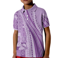 Pasifika Women's Day - Samoa Siapo Malu Tattoo Inspired Kid Polo Shirt Lavender LT7 Kid Lavender - Polynesian Pride