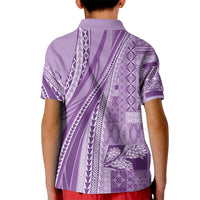 Pasifika Women's Day - Samoa Siapo Malu Tattoo Inspired Kid Polo Shirt Lavender LT7 - Polynesian Pride