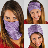 Pasifika Women's Day - Samoa Siapo Malu Tattoo Inspired Neck Gaiter Lavender LT7 - Polynesian Pride