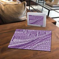 Pasifika Women's Day - Samoa Siapo Malu Tattoo Inspired Puzzle Lavender LT7 - Polynesian Pride