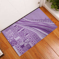 Pasifika Women's Day - Samoa Siapo Malu Tattoo Inspired Rubber Doormat Lavender LT7 - Polynesian Pride