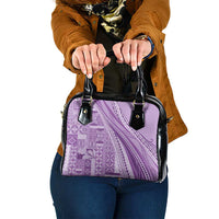 Pasifika Women's Day - Samoa Siapo Malu Tattoo Inspired Shoulder Handbag Lavender LT7 One Size Lavender - Polynesian Pride