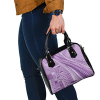 Pasifika Women's Day - Samoa Siapo Malu Tattoo Inspired Shoulder Handbag Lavender LT7 - Polynesian Pride