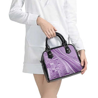 Pasifika Women's Day - Samoa Siapo Malu Tattoo Inspired Shoulder Handbag Lavender LT7 - Polynesian Pride