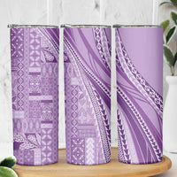 Pasifika Women's Day - Samoa Siapo Malu Tattoo Inspired Skinny Tumbler Lavender LT7 - Polynesian Pride