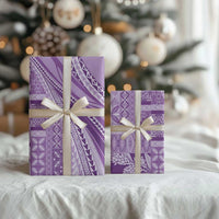 Pasifika Women's Day - Samoa Siapo Malu Tattoo Inspired Wrapping Paper Lavender LT7 - Polynesian Pride
