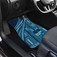Pasifika Women's Day - Samoa Siapo Malu Tattoo Inspired Car Mats Navy Blue LT7 - Polynesian Pride