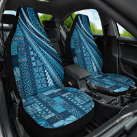 Pasifika Women's Day - Samoa Siapo Malu Tattoo Inspired Car Seat Cover Navy Blue LT7 One Size Navy Blue - Polynesian Pride