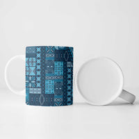 Pasifika Women's Day - Samoa Siapo Malu Tattoo Inspired Ceramic Mug Navy Blue LT7 - Polynesian Pride