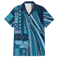Pasifika Women's Day - Samoa Siapo Malu Tattoo Inspired Hawaiian Shirt Navy Blue