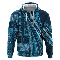 Pasifika Women's Day - Samoa Siapo Malu Tattoo Inspired Hoodie Navy Blue LT7 Pullover Hoodie Navy Blue - Polynesian Pride