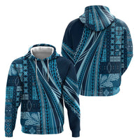 Pasifika Women's Day - Samoa Siapo Malu Tattoo Inspired Hoodie Navy Blue LT7 - Polynesian Pride