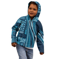 Pasifika Women's Day - Samoa Siapo Malu Tattoo Inspired Kid Hoodie Navy Blue LT7 - Polynesian Pride