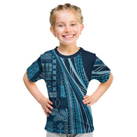 Pasifika Women's Day - Samoa Siapo Malu Tattoo Inspired Kid T Shirt Navy Blue LT7 Navy Blue - Polynesian Pride