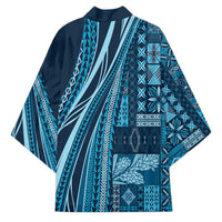 Pasifika Women's Day - Samoa Siapo Malu Tattoo Inspired Kimono Navy Blue LT7 - Polynesian Pride