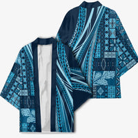 Pasifika Women's Day - Samoa Siapo Malu Tattoo Inspired Kimono Navy Blue LT7 - Polynesian Pride