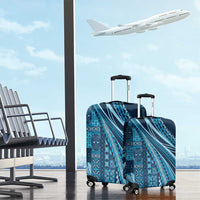 Pasifika Women's Day - Samoa Siapo Malu Tattoo Inspired Luggage Cover Navy Blue LT7 - Polynesian Pride