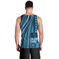 Pasifika Women's Day - Samoa Siapo Malu Tattoo Inspired Men Tank Top Navy Blue LT7 - Polynesian Pride
