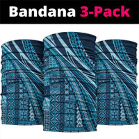 Pasifika Women's Day - Samoa Siapo Malu Tattoo Inspired Neck Gaiter Navy Blue LT7 package One Size: 25*50cm Navy Blue - Polynesian Pride
