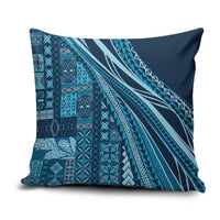 Pasifika Women's Day - Samoa Siapo Malu Tattoo Inspired Pillow Cover Navy Blue LT7 Navy Blue - Polynesian Pride