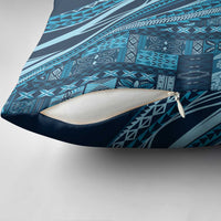 Pasifika Women's Day - Samoa Siapo Malu Tattoo Inspired Pillow Cover Navy Blue LT7 - Polynesian Pride