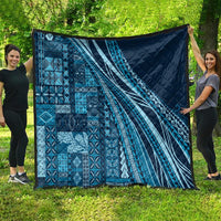Pasifika Women's Day - Samoa Siapo Malu Tattoo Inspired Quilt Navy Blue LT7 - Polynesian Pride