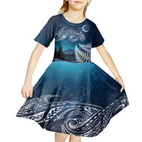 New Zealand Matariki Kid Short Sleeve Dress Starry Night Style