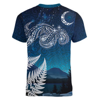 New Zealand Matariki Women V-Neck T-Shirt Starry Night Style