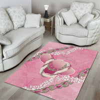Hawaii Maui Island Flowers Lei Area Rug Lokelani Rose Pink LT7 - Polynesian Pride