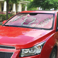 Hawaii Maui Island Flowers Lei Auto Sun Shade Lokelani Rose Pink LT7 - Polynesian Pride