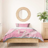 Hawaii Maui Island Flowers Lei Bedding Set Lokelani Rose Pink LT7 - Polynesian Pride