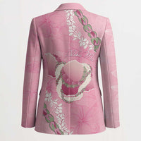 Hawaii Maui Island Flowers Lei Blazer Lokelani Rose Pink LT7 - Polynesian Pride