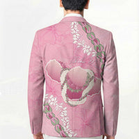 Hawaii Maui Island Flowers Lei Blazer Lokelani Rose Pink LT7 - Polynesian Pride