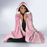 Hawaii Maui Island Flowers Lei Hooded Blanket Lokelani Rose Pink LT7 - Polynesian Pride