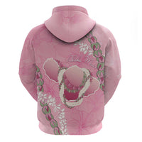 Hawaii Maui Island Flowers Lei Hoodie Lokelani Rose Pink LT7 - Polynesian Pride