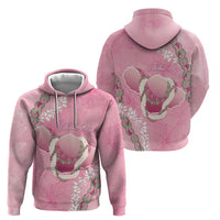 Hawaii Maui Island Flowers Lei Hoodie Lokelani Rose Pink LT7 - Polynesian Pride