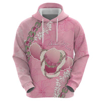 Hawaii Maui Island Flowers Lei Hoodie Lokelani Rose Pink LT7 - Polynesian Pride