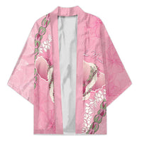 Hawaii Maui Island Flowers Lei Kimono Lokelani Rose Pink LT7 Unisex Pink - Polynesian Pride